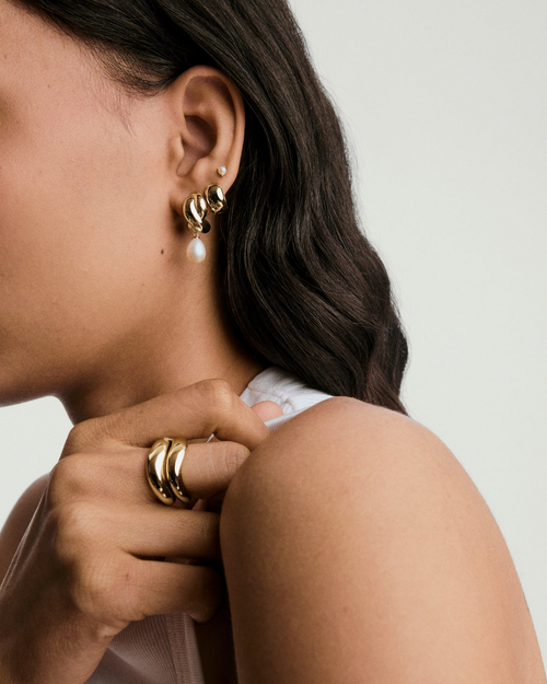 Brioche Pearl Drop Earring